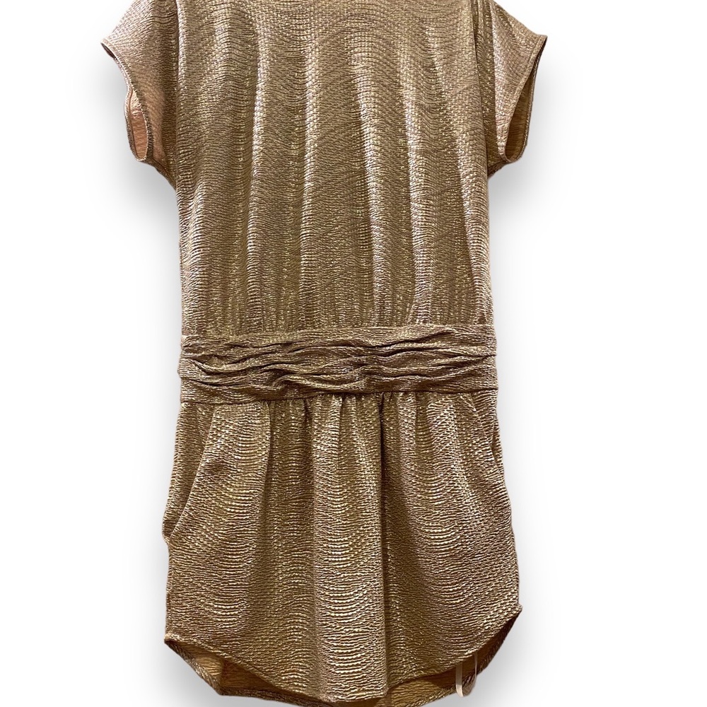 BCBG Gold Party Dress Size 2 with pockets